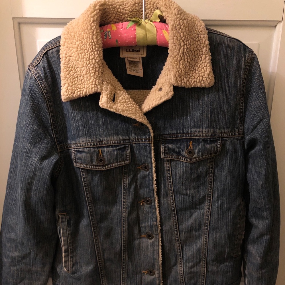 L.L. Bean Sherpa Lined Denim Jacket